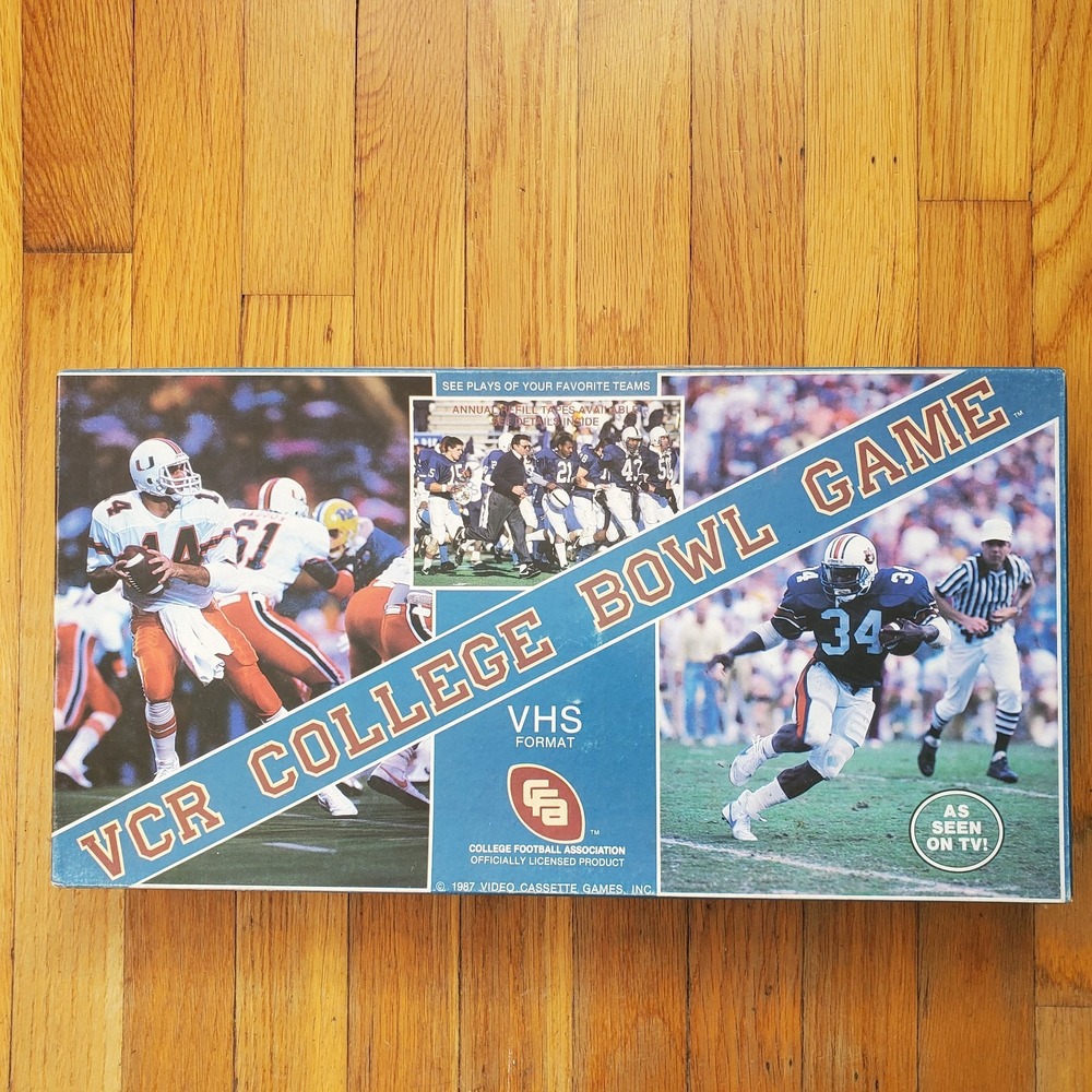 VCR college bowl game video cassette games board game vintage